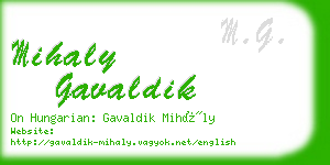 mihaly gavaldik business card